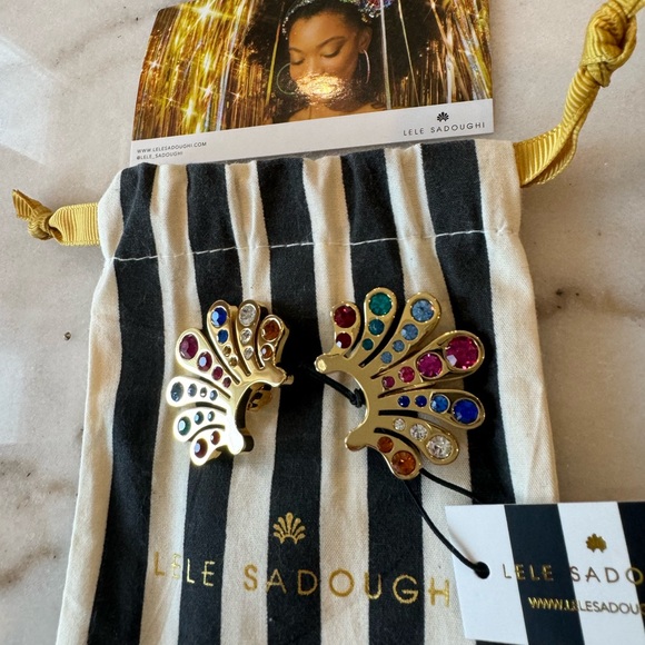 NWT LELE SADOUGHI Crystal Lele Button Earrings - Picture 4 of 11